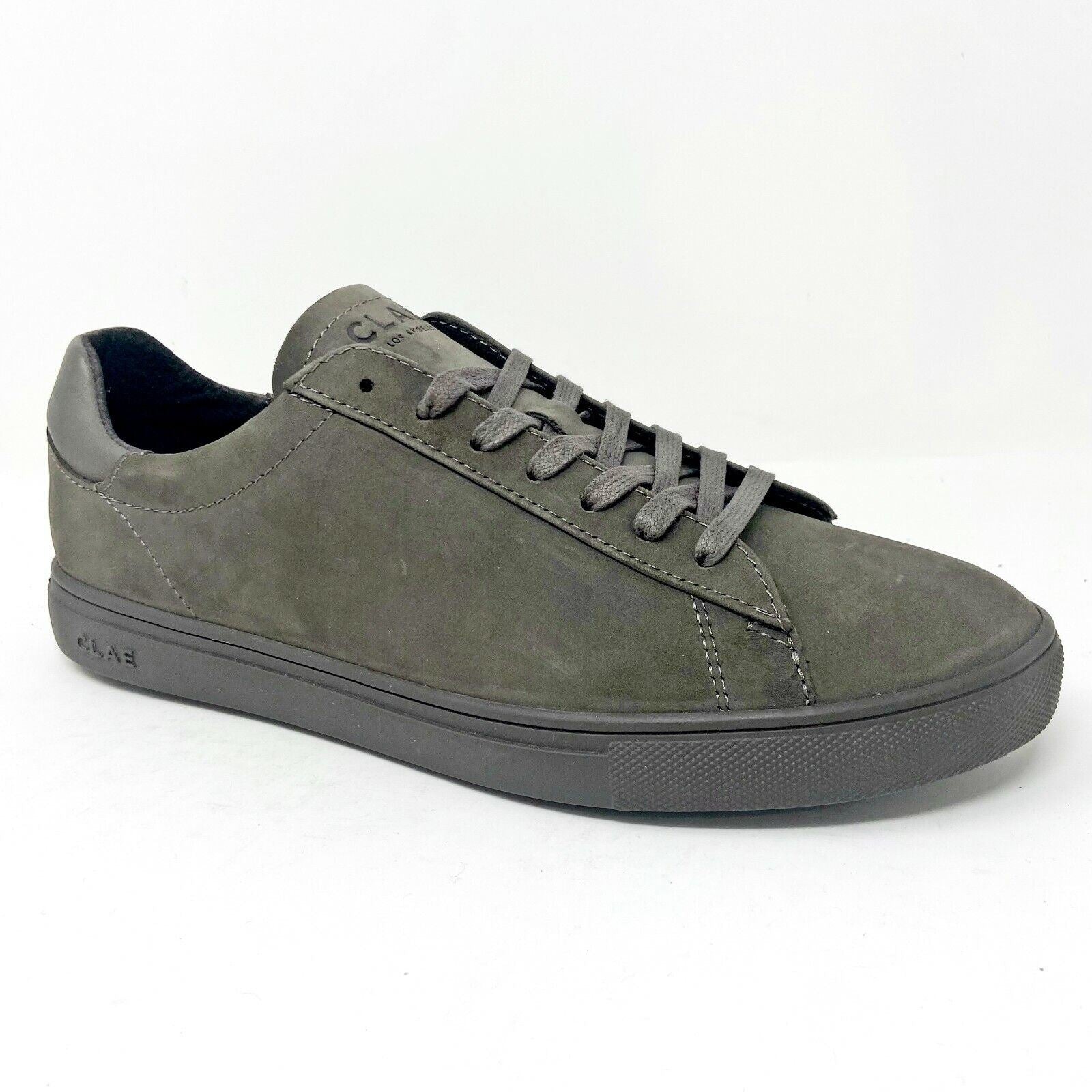 Clae Bradley Dark Charcoal Nubuck Mens Premium Casual Sneakers