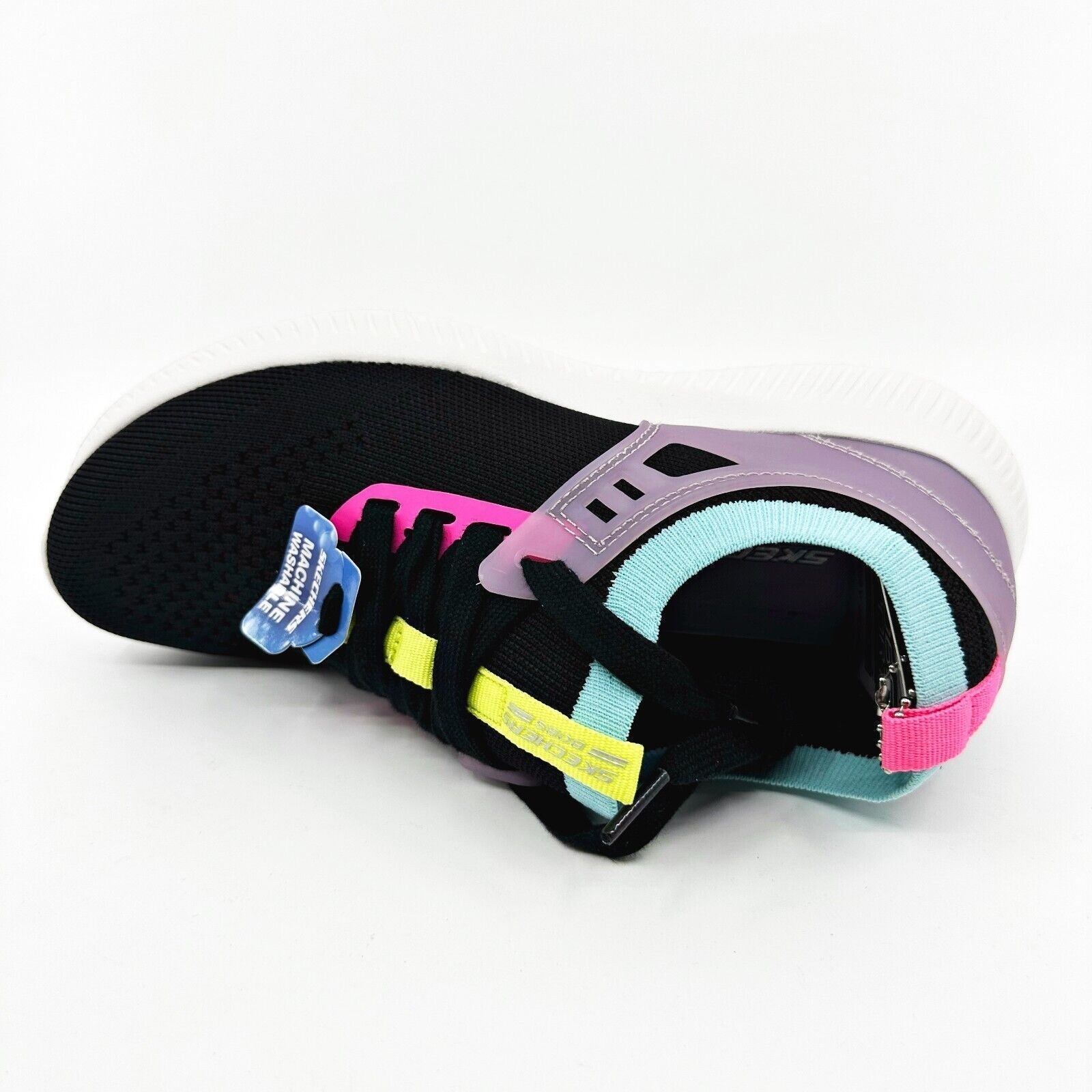 Skechers Bobs Squad Jungle Gem Black Womens Slip On Sneakers