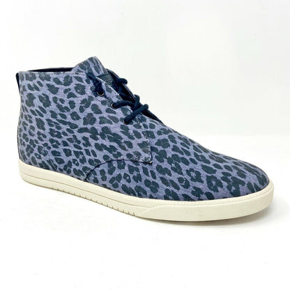 Clae Strayhorn Textile Deep Navy Leopard Mens Size 8 Mid Casual Sneakers