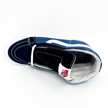 Vans Vault OG Sk8 Hi LX (Suede Canvas) Navy Blue Black Womens Sneakers