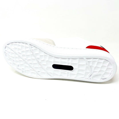 Lacoste Master Cup 120 2 SUJ Leather White Navy Red Kids Casual Sneakers