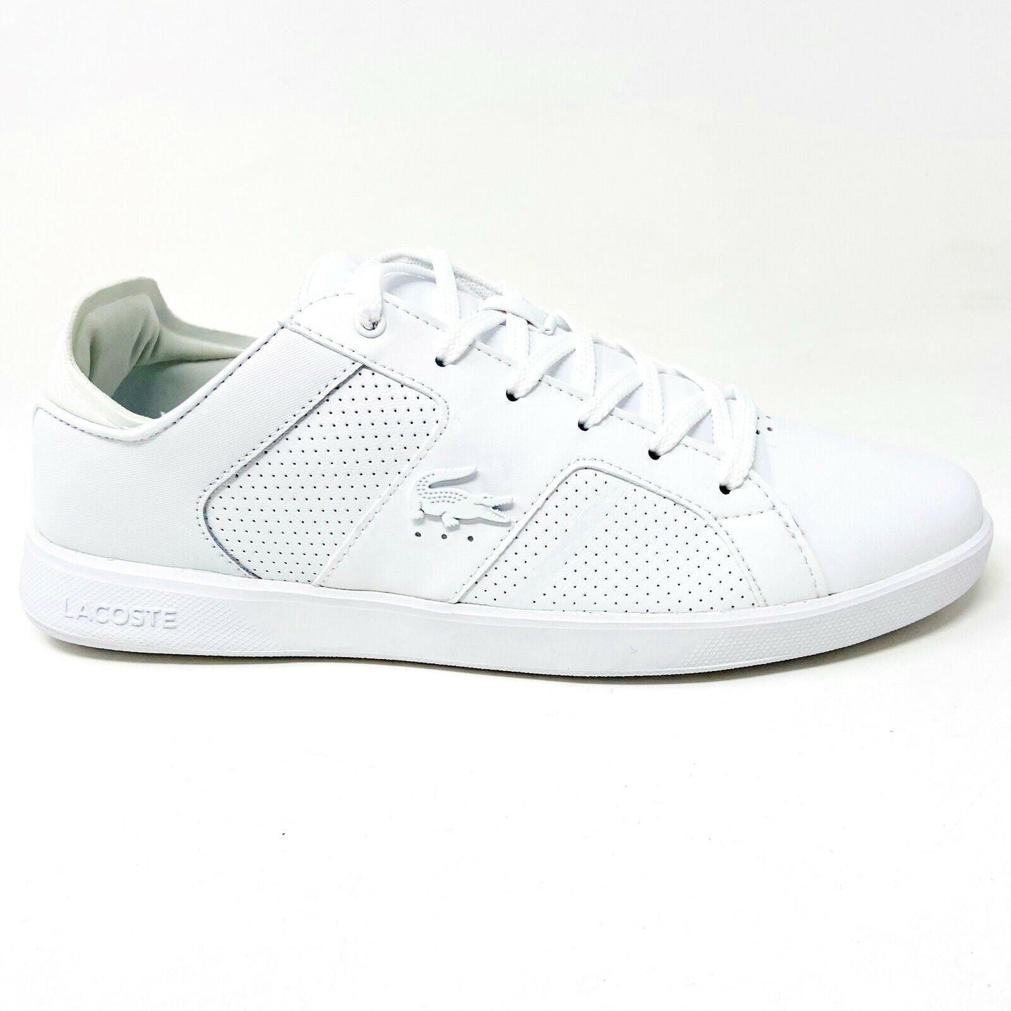 Lacoste Novas 120 3 SMA Leather White Mens Casual Lifestyle Sneakers