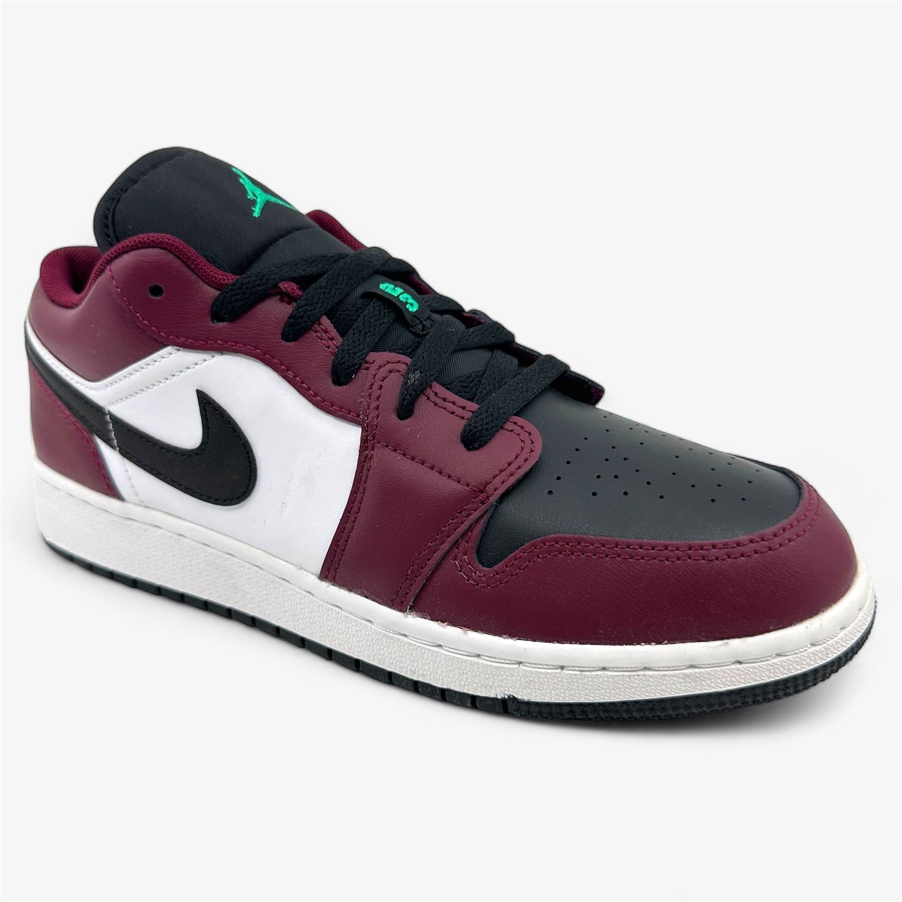 Jordan Air Jordan 1 Low SE (GS) Dark Beetroot Black Roma Green Kids Size 3.5 Sneaker