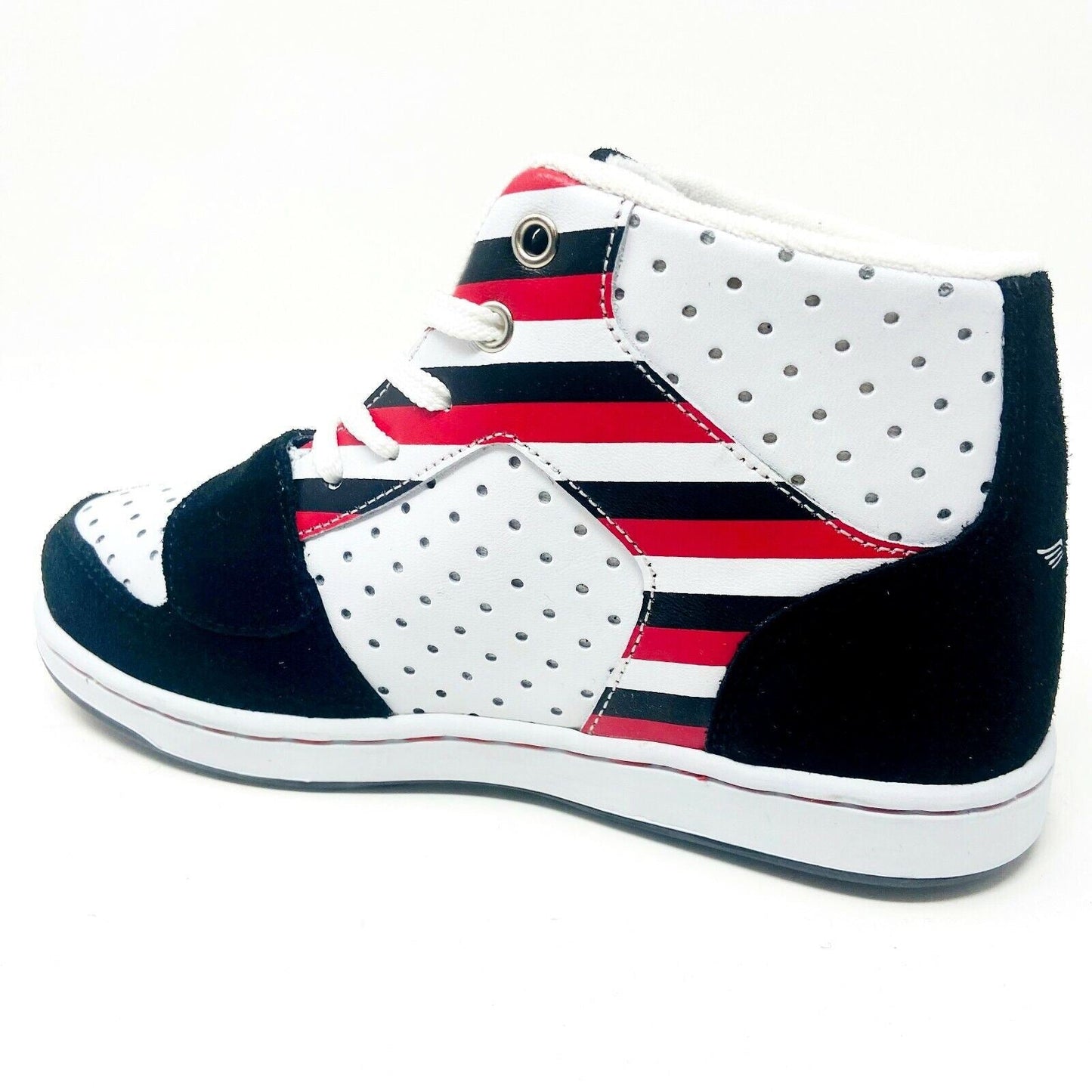 Creative Recreation Cesario Black White Red Stripes Youth Kids Sneakers