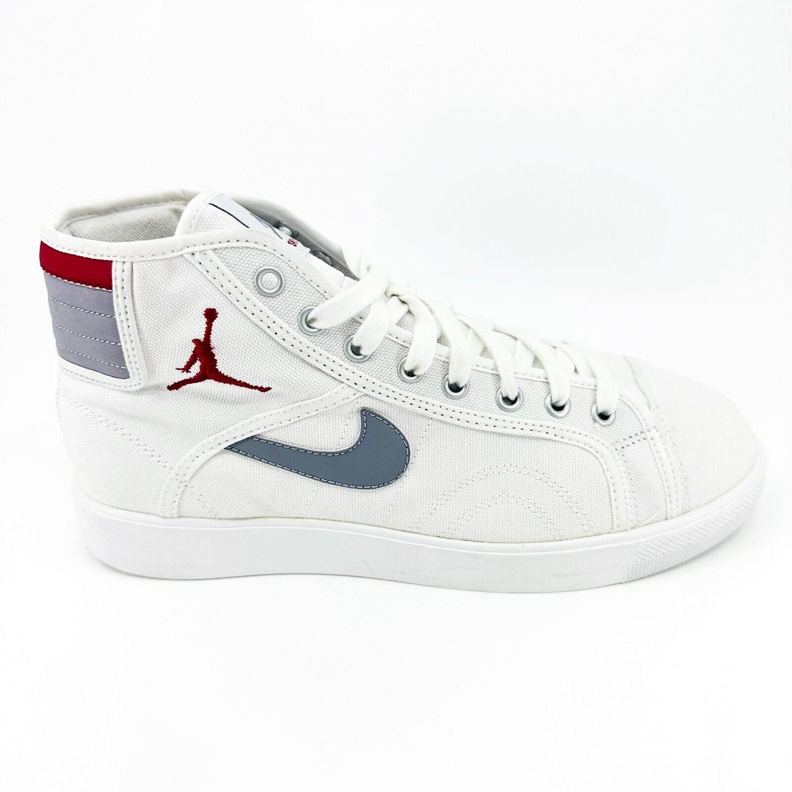 Jordan Sky High Canvas White Varsity Red Cement Grey Mens Sneakers 407282 101