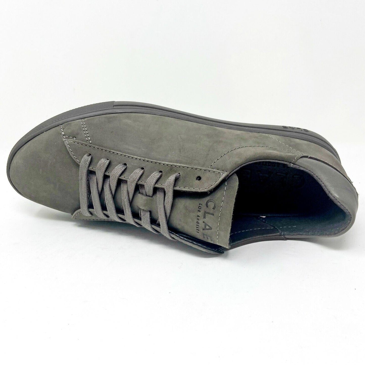 Clae Bradley Dark Charcoal Nubuck Mens Premium Casual Sneakers