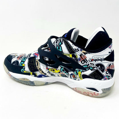 Reebok Pump Court Stricker City Graffiti Black White Mens Shoes Sneakers FW7826