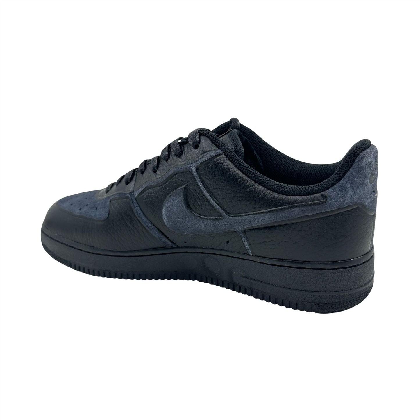 Nike Air Force 1 Premium Skive TEC VT Triple Black Mens Athletic Sneaker