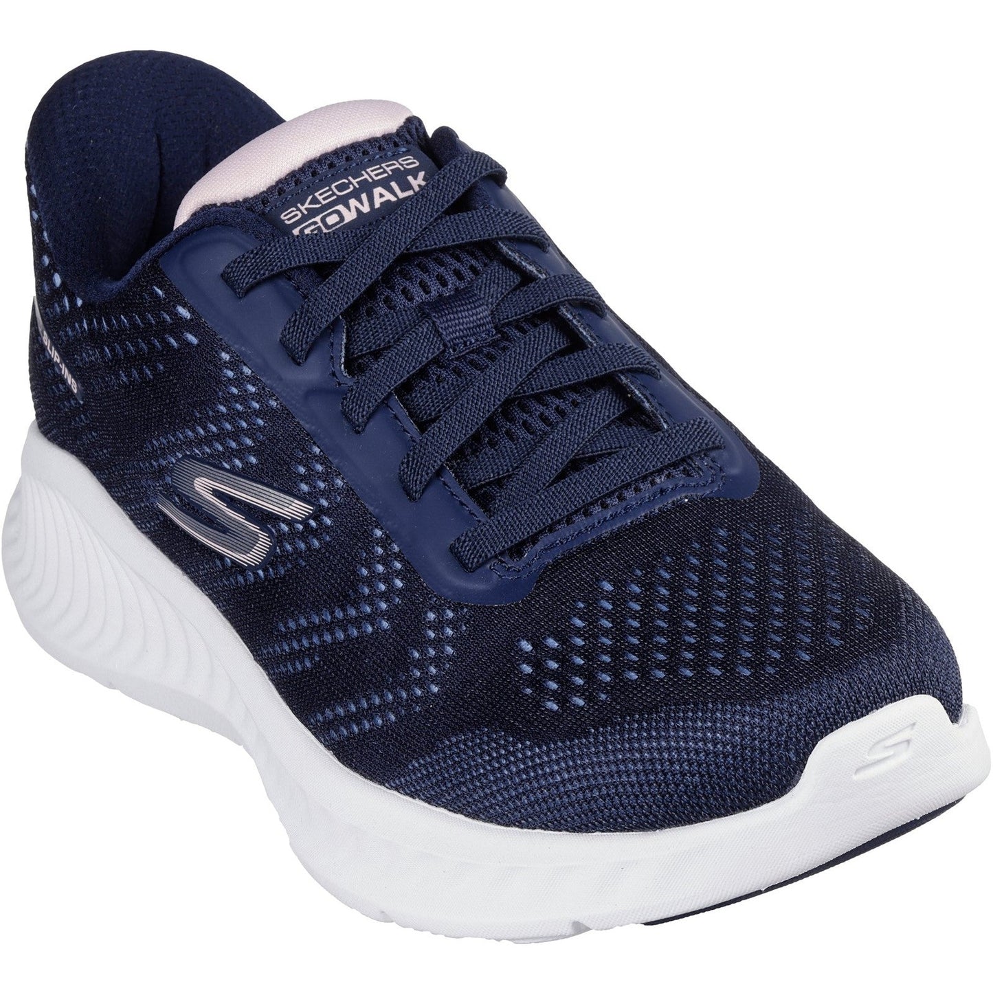 Women's Wide Fit Skechers 125643 Slip-ins Go Walk Now Khloe Trainers